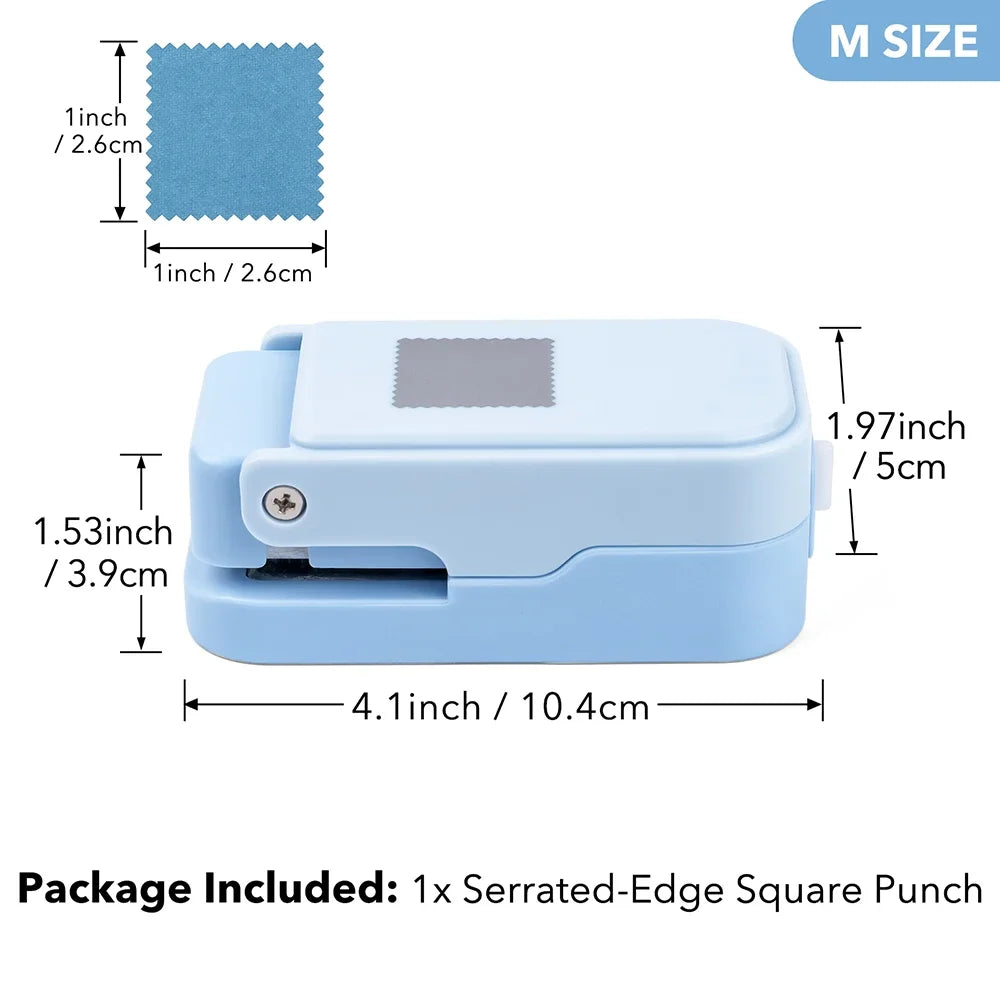 Layering Serrated-Edge Square Paper Punches for Junk Journal & Scrapbooking, Nesting Postage Stamp Style Craft Punches 2026