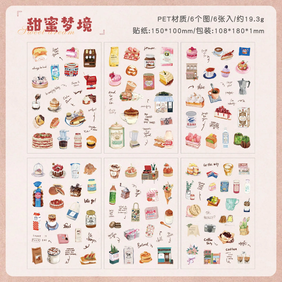 6/36 Sheets Cute Magazine Scrapbooking Stickers Book DIY Junk Journal Material Decoration Album Diary Stationery supplies