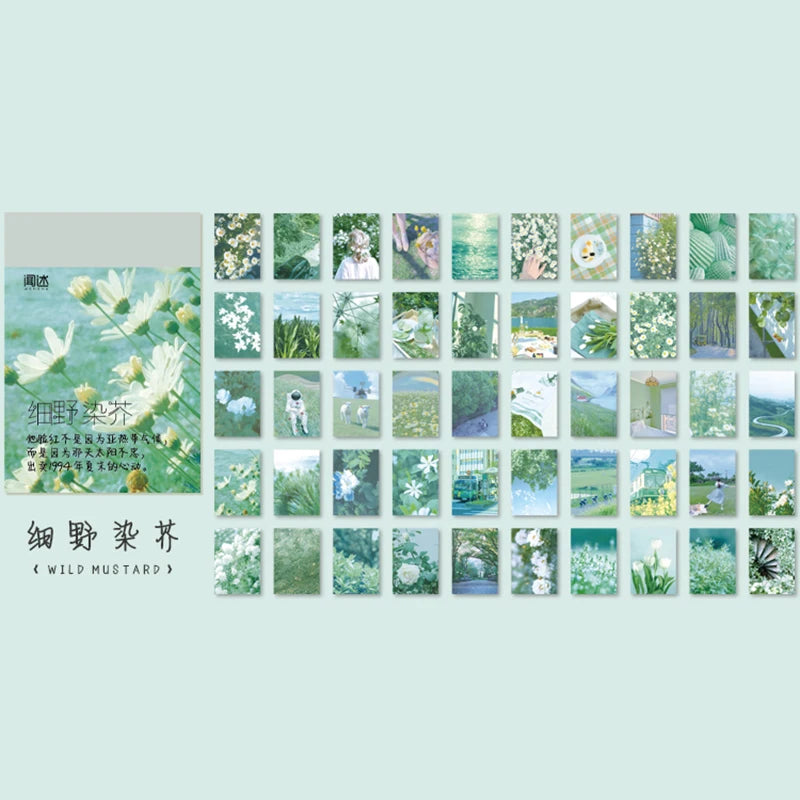 50-366pcs Craft Vintage Scrapbooking Paper Kawaii Art Junk Journal Deco Sticker Natural Collection DIY Material Paper
