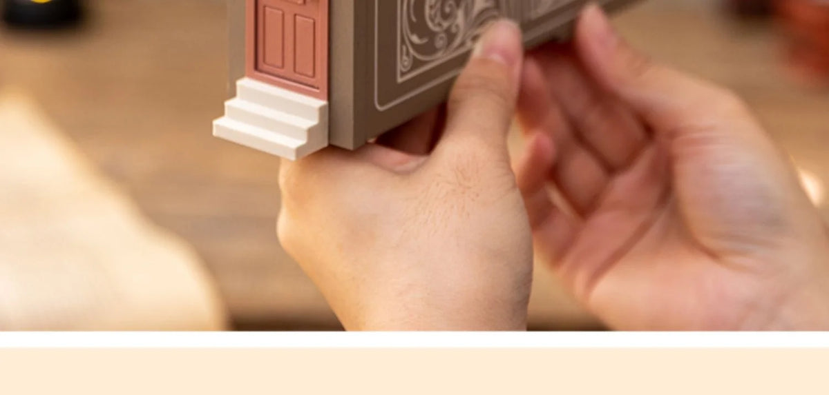 Fake Books Bookends With Led Light Book Holders Booknook Model Kit For Bookshelf Insert Miniature Ornament Decor Christmas Gifts