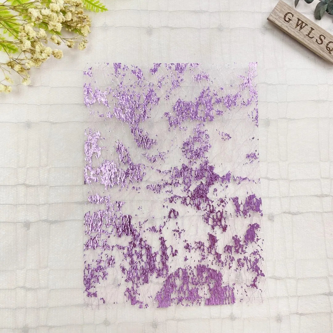 10Pcs Color Gold Foil Lace Gauze Art Paper Scrapbooking Decorate DIY Junk Journal Planner Collage Background Paper Material