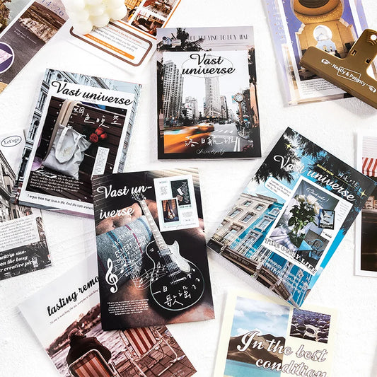 60 sheets INS Landscape Scrapbooking Collage Junk Journal School Stationery Supplies Aesthetic Decorate Planner Background Paper
