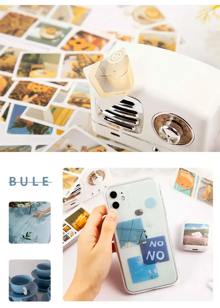 Journamm 30pcs/pack 90patterns/pack Ins Material Stickers Book Scrapbooking Junk Journal Creative Stationery DIY Deco Stickers