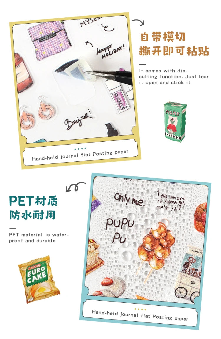 6/36 Sheets Cute Magazine Scrapbooking Stickers Book DIY Junk Journal Material Decoration Album Diary Stationery supplies