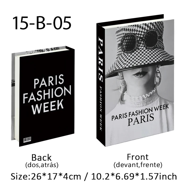 Perfume Luxury Fake Book Storage Box Interior Decoration Paris Decorative Books Design Ornament Coffee Table Shelf Home Decor