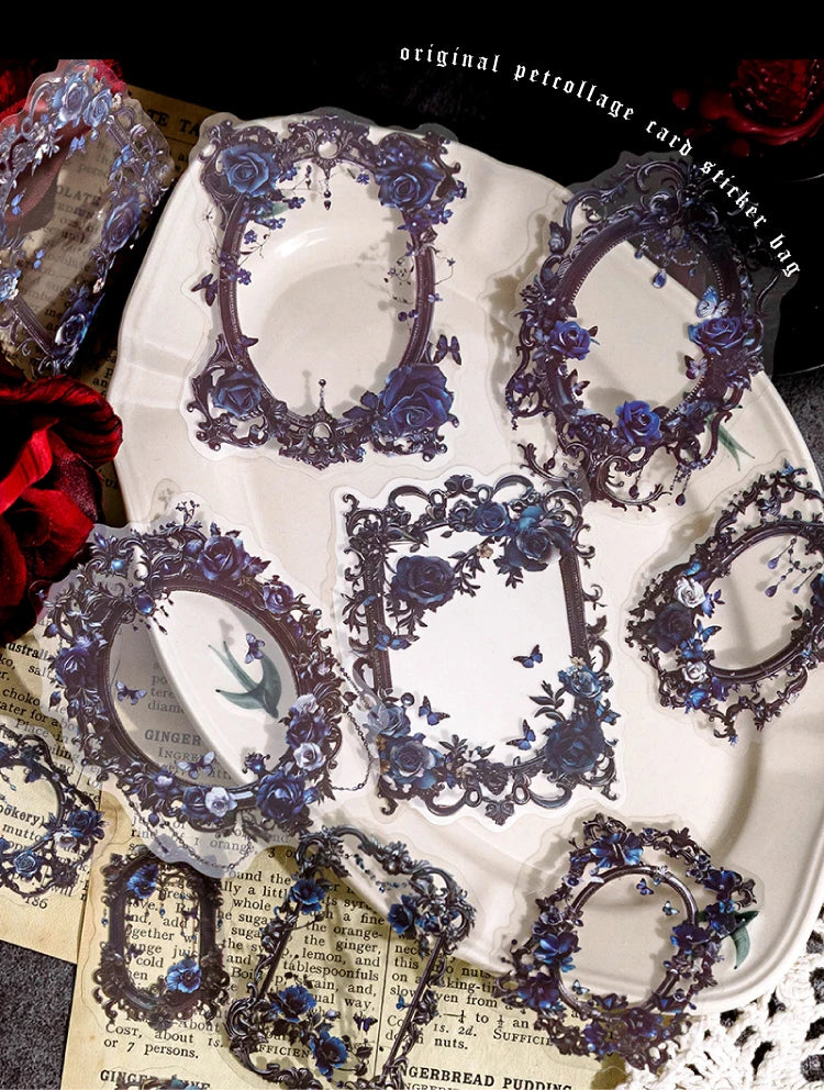 20 pcs Large size Vintage Cutout Frame Sticker Junk Journal DIY Scrapbooking Collage Materials Planner Creative Stationery