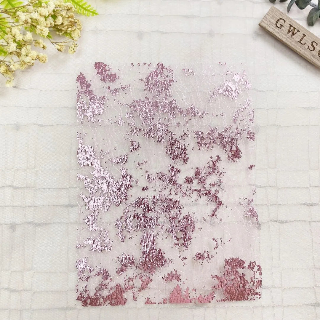 10Pcs Color Gold Foil Lace Gauze Art Paper Scrapbooking Decorate DIY Junk Journal Planner Collage Background Paper Material