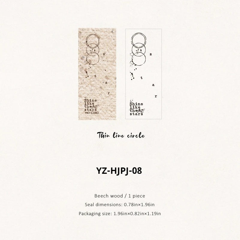 JIANWU Vintage English Words Border Landscape Junk Journal Material Collage Wooden Stamp Creative Student Supplies Stationery