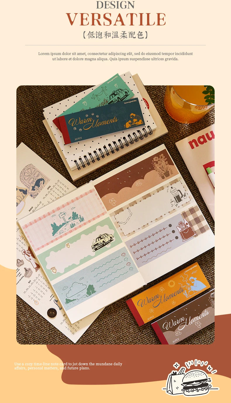 Journal GO 30pages Collage Junk Journal diy Sticker Warm Moments Stickers for Scrapbook Planner Card diy Material Papers