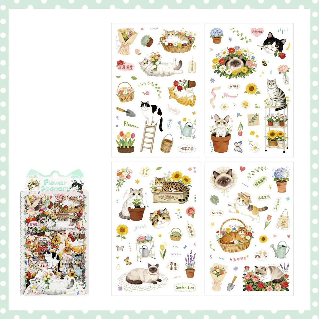Journamm Junk Journal Stickers — 4 Sheet Journaling Supplies Pack