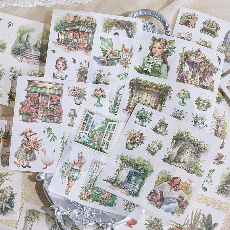Garden Journal Stickers — 50 Sheet Junk Journaling Sticker Book