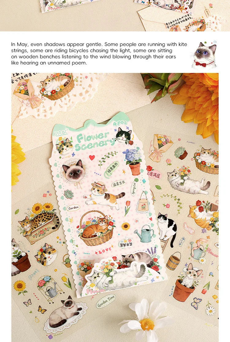 Journamm Junk Journal Stickers — 4 Sheet Journaling Supplies Pack