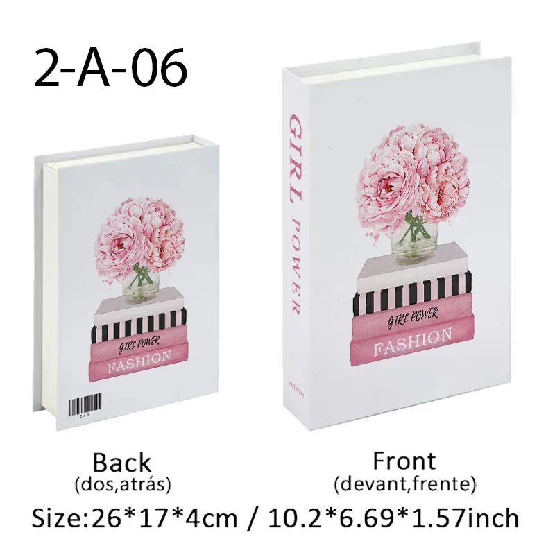Perfume Luxury Fake Book Storage Box Interior Decoration Paris Decorative Books Design Ornament Coffee Table Shelf Home Decor