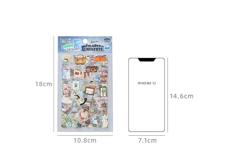 6/36 Sheets Cute Magazine Scrapbooking Stickers Book DIY Junk Journal Material Decoration Album Diary Stationery supplies