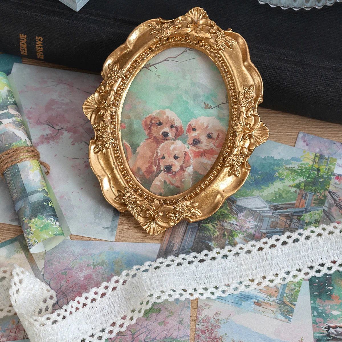 200sheets Scrapbook Paper Junk Journal Supplies Landscape Series DIY Scrapbooking Collage Craft Background Stationery Paper