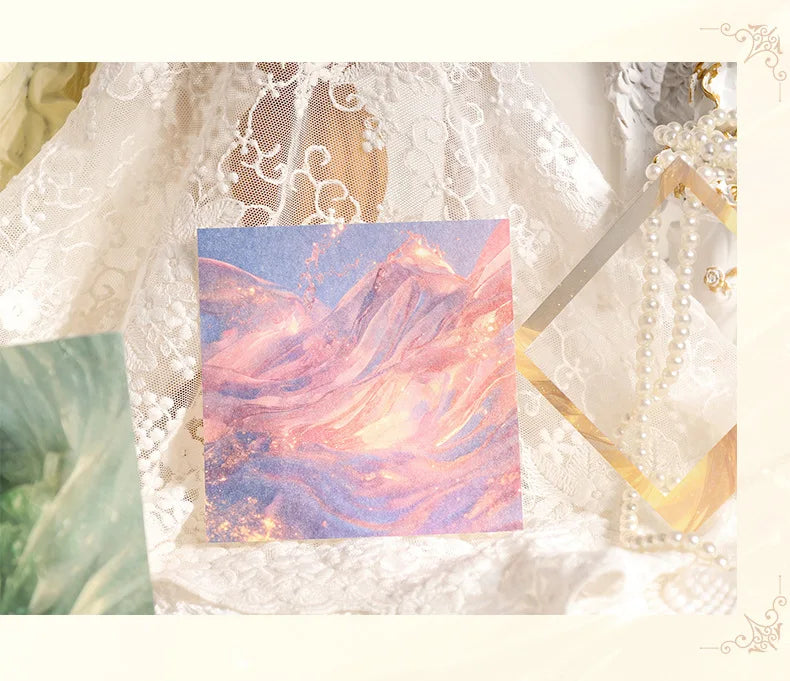 25pcs/pack Water Wave Gradient Material Paper Vintage Scrapbooking Junk Journal DIY Craft Background Paper