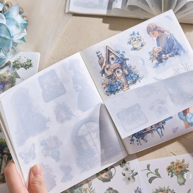 Washi Junk Journal Sticker Book — 50 Sheets Journaling Supplies