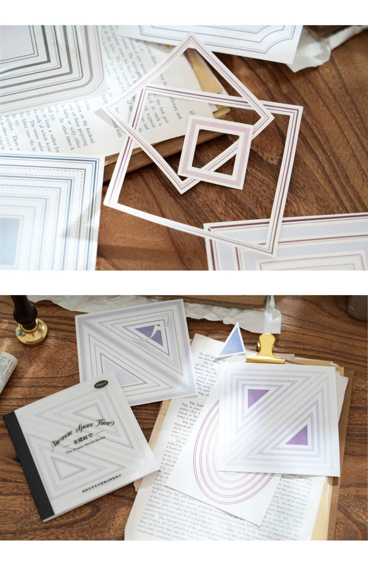 Scrapbooking Frame Stickers — 20pcs Junk Journal Border Labels