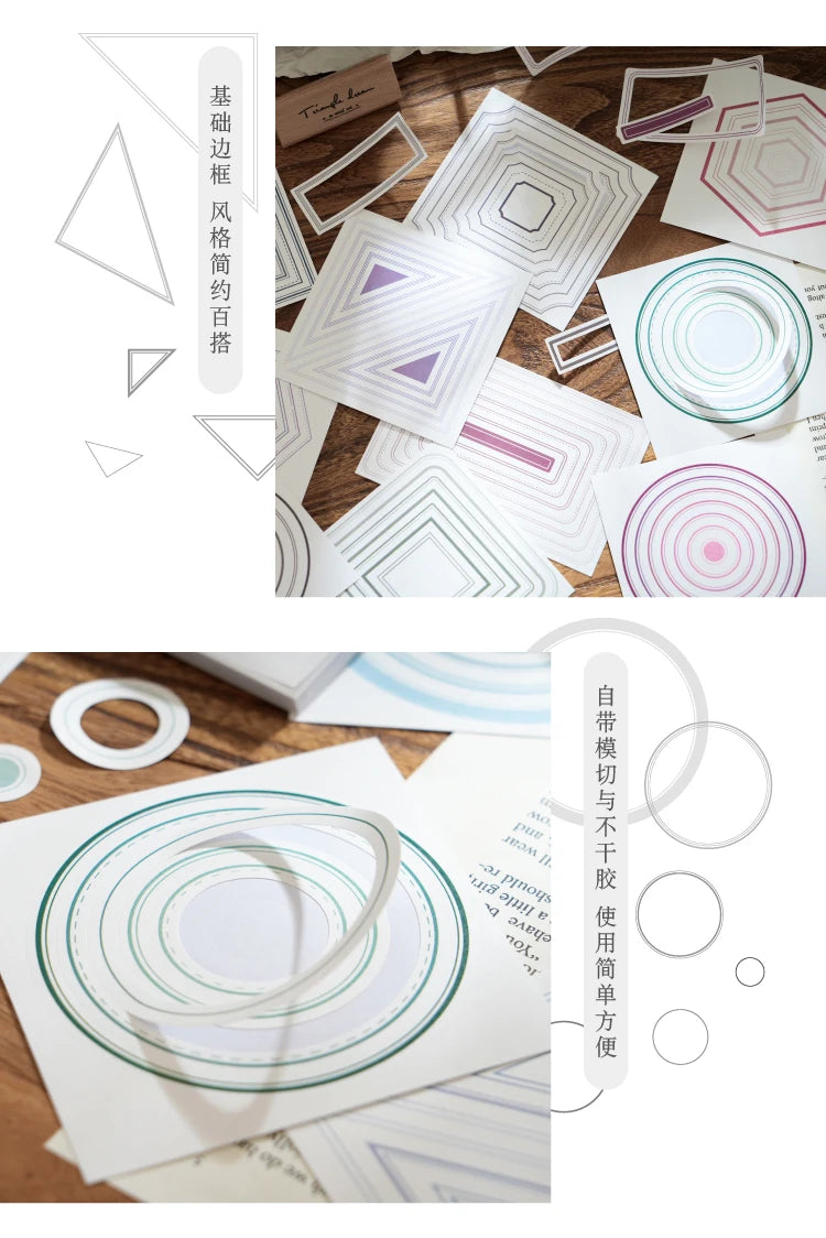 Scrapbooking Frame Stickers — 20pcs Junk Journal Border Labels
