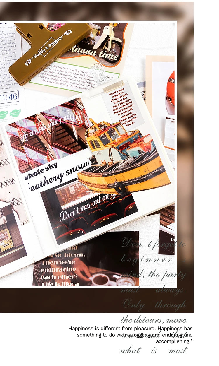 60 sheets INS Landscape Scrapbooking Collage Junk Journal School Stationery Supplies Aesthetic Decorate Planner Background Paper