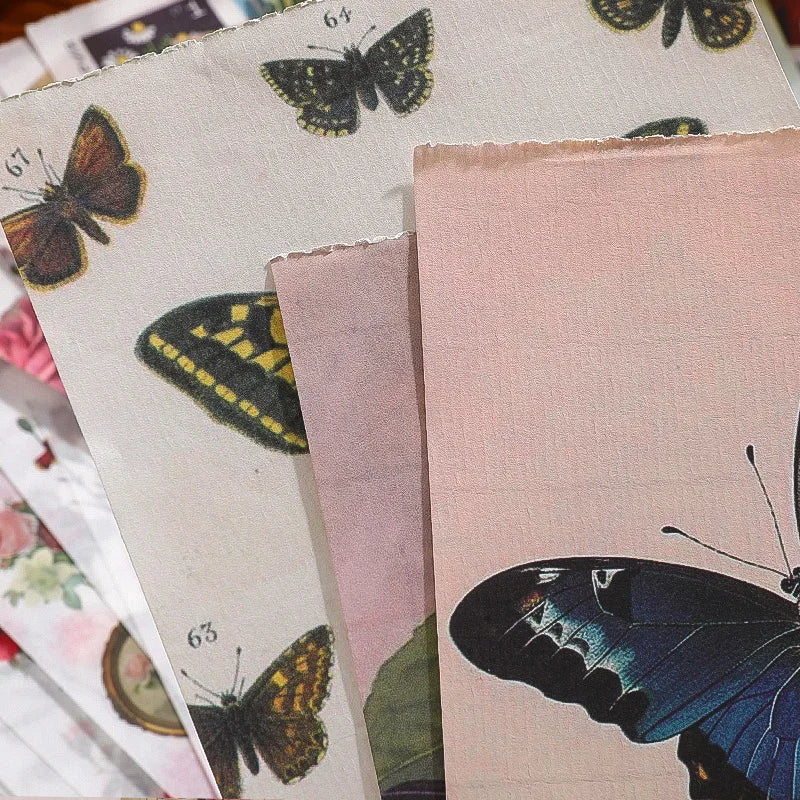 2 styles 50 pcs Vintage theme Collage stickers Scrapbooking Material handmade Diary Album  Junk Journal Supplies