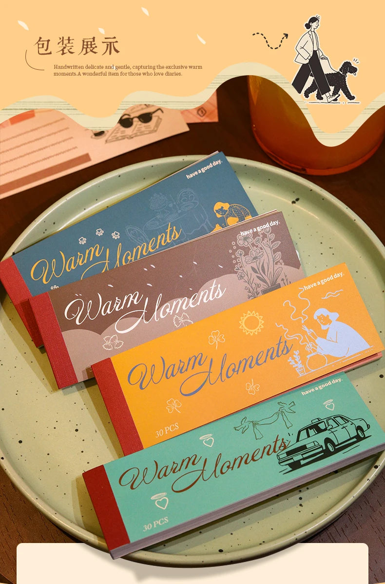 Journal GO 30pages Collage Junk Journal diy Sticker Warm Moments Stickers for Scrapbook Planner Card diy Material Papers