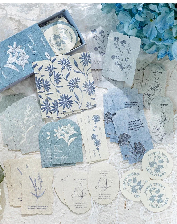Journal GO 30pcs/box Vanilla Paper Stickers Creative Scrapbooking Collage Junk Journal diy Texture Material for Craft Making