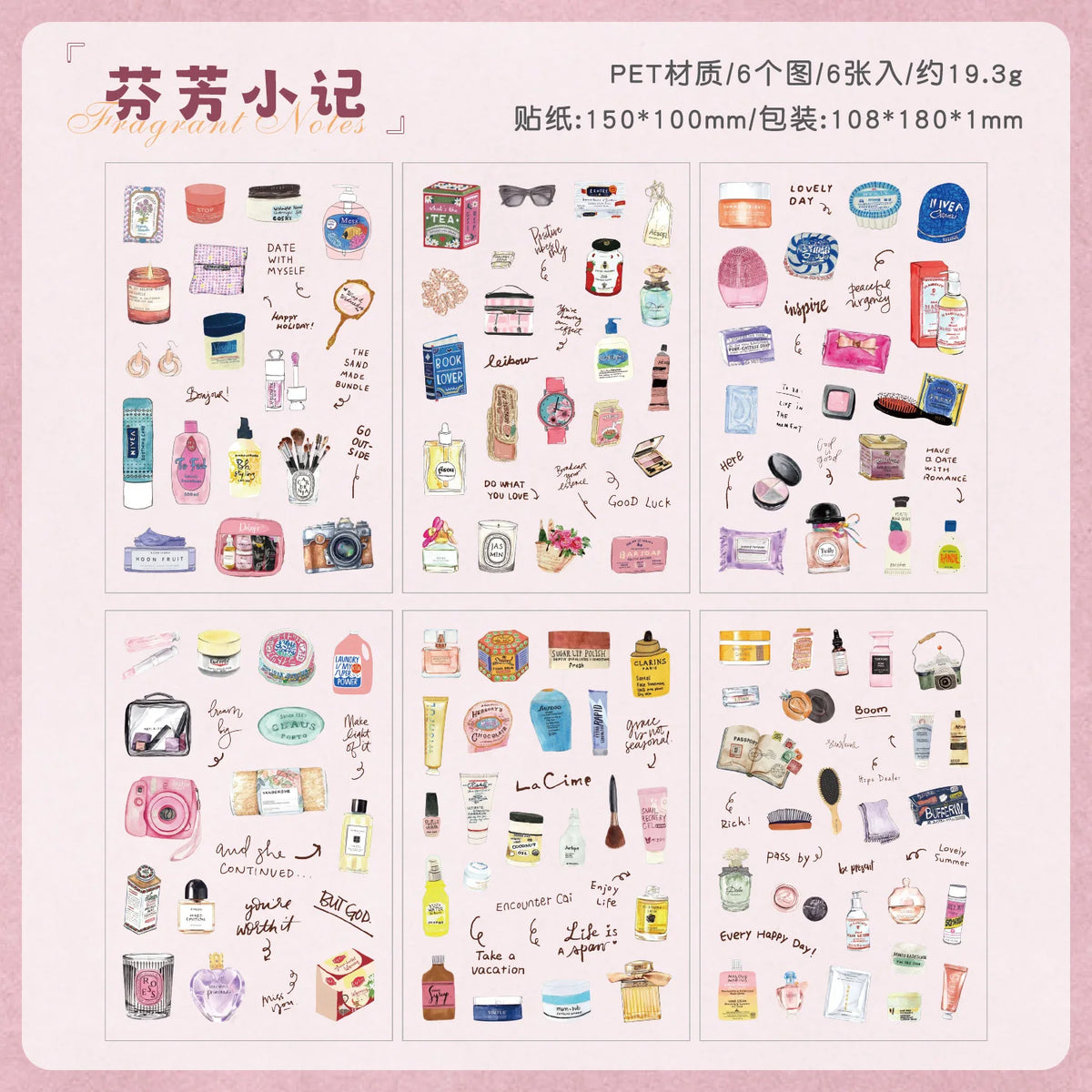 6/36 Sheets Cute Magazine Scrapbooking Stickers Book DIY Junk Journal Material Decoration Album Diary Stationery supplies