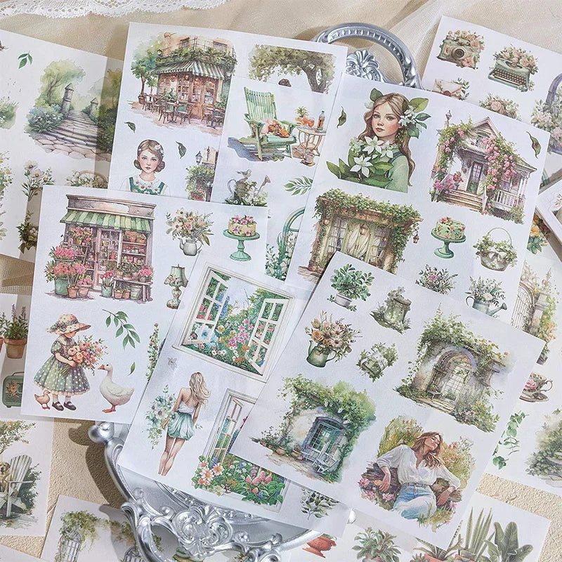 Garden Journal Stickers — 50 Sheet Junk Journaling Sticker Book