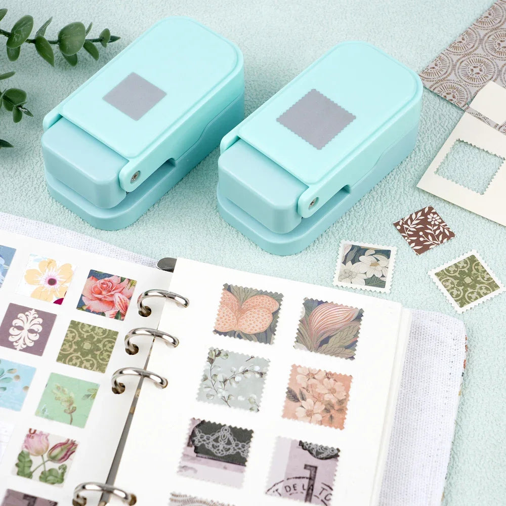 Layering Serrated-Edge Square Paper Punches for Junk Journal & Scrapbooking, Nesting Postage Stamp Style Craft Punches 2026