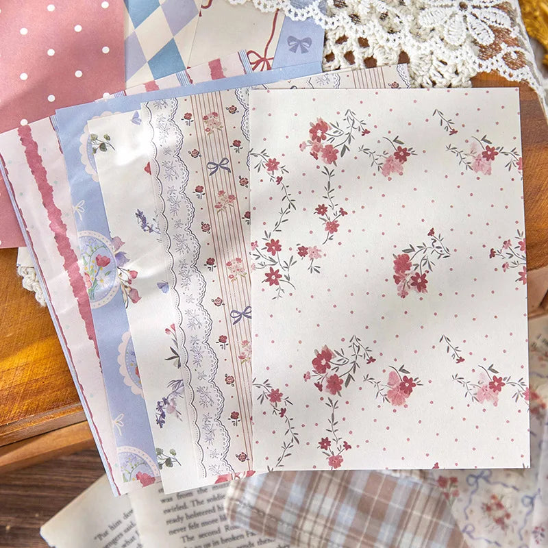 30 sheets Retro Simple Literary Style Background Paper, DIY Collage Base Material Paper for Journaling Scrapbooking