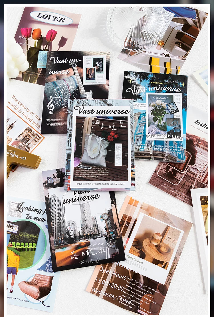 60 sheets INS Landscape Scrapbooking Collage Junk Journal School Stationery Supplies Aesthetic Decorate Planner Background Paper