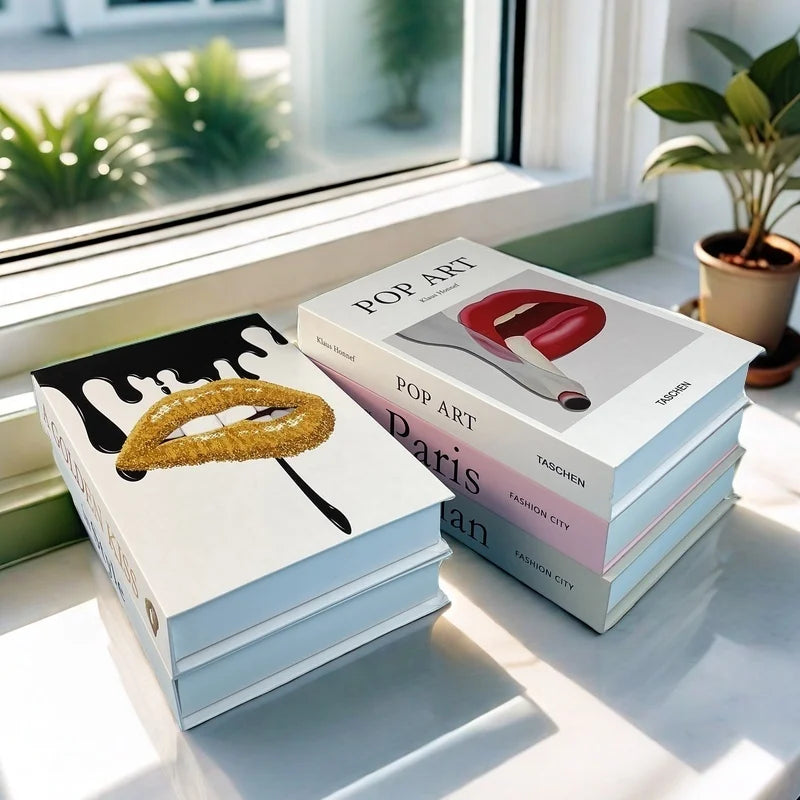 Perfume Luxury Fake Book Storage Box Interior Decoration Paris Decorative Books Design Ornament Coffee Table Shelf Home Decor