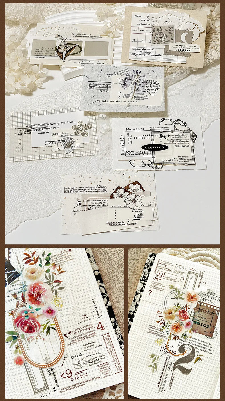Vintage Sonnet Poem Rub-On Stickers — Junk Journal Supplies