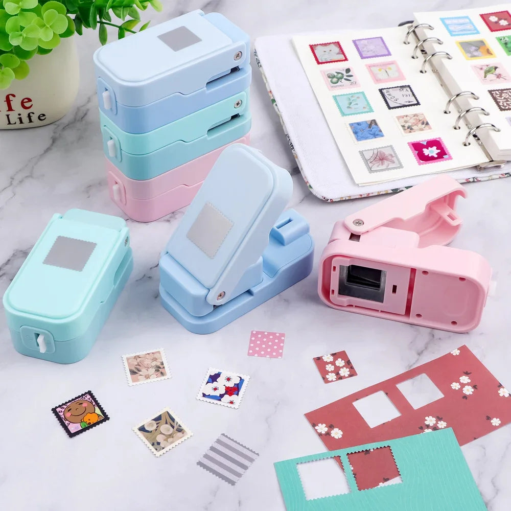 Layering Serrated-Edge Square Paper Punches for Junk Journal & Scrapbooking, Nesting Postage Stamp Style Craft Punches 2026