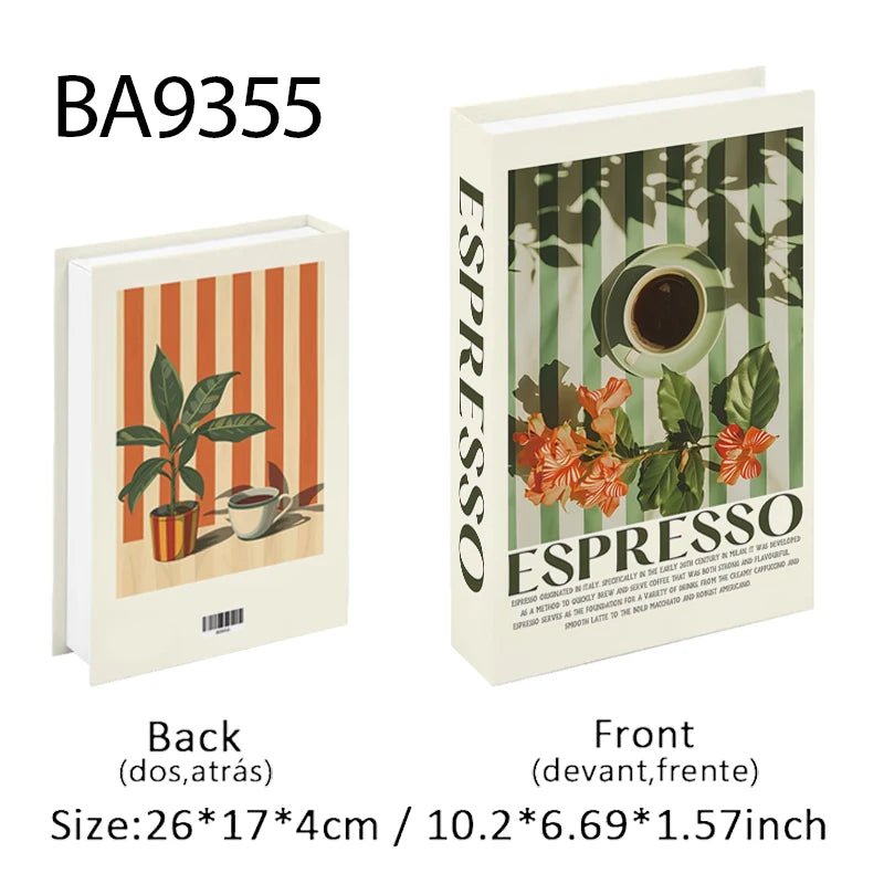 Coffee Cup Fake Books Decoration — Luxury Home Décor