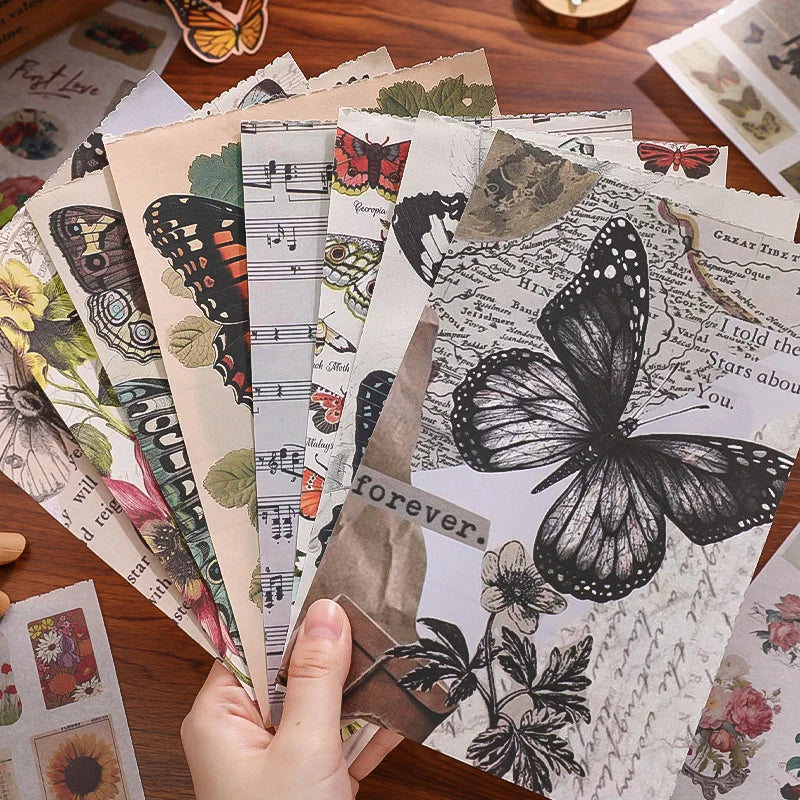 2 styles 50 pcs Vintage theme Collage stickers Scrapbooking Material handmade Diary Album  Junk Journal Supplies