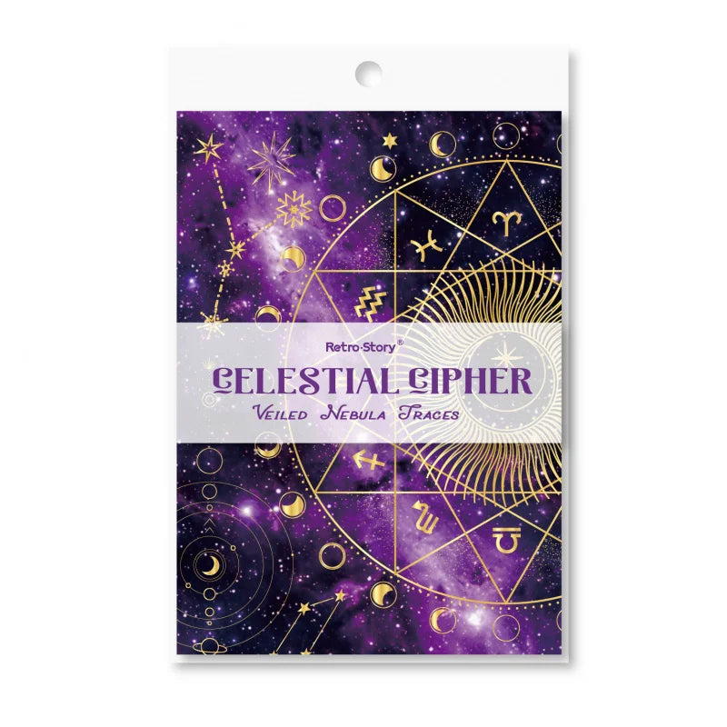 1pack/10Pcs Starry Dome Decor Paper, Dreamy Cosmic Night Sky, Aesthetic Journal Collage Base Paper