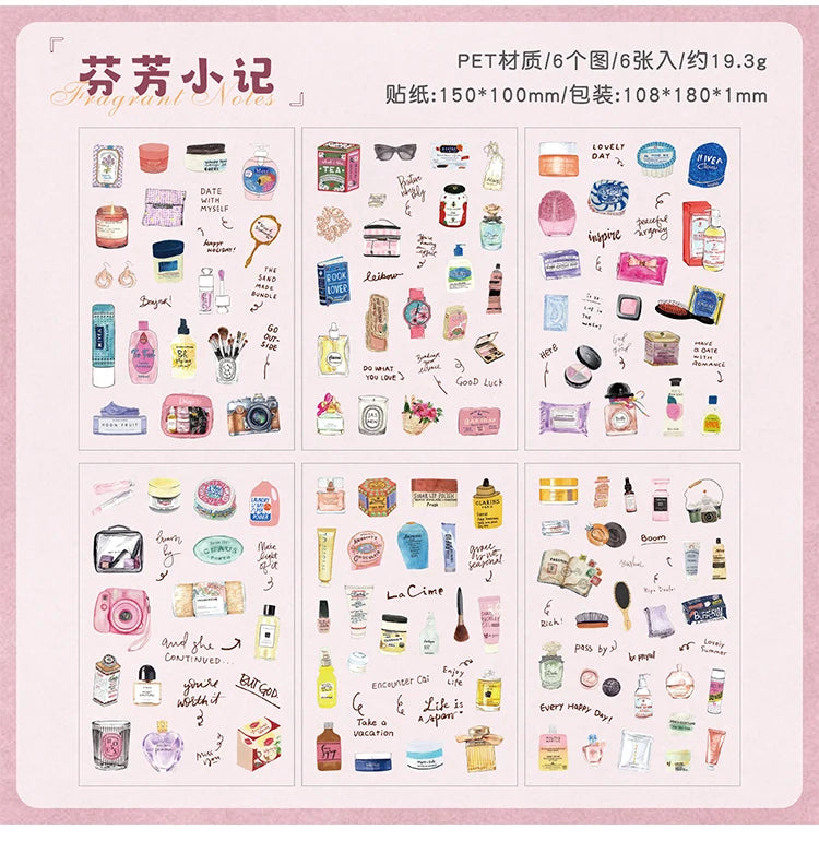6/36 Sheets Cute Magazine Scrapbooking Stickers Book DIY Junk Journal Material Decoration Album Diary Stationery supplies