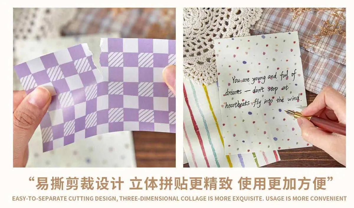 30 sheets Retro Simple Literary Style Background Paper, DIY Collage Base Material Paper for Journaling Scrapbooking