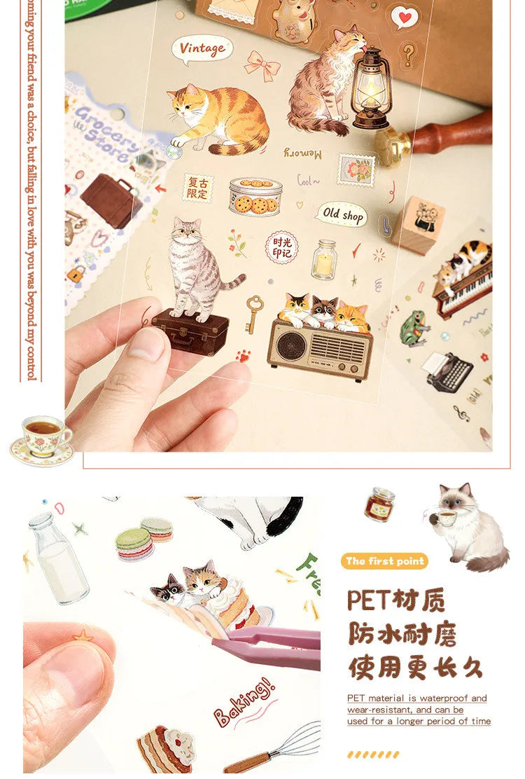 Journamm Junk Journal Stickers — 4 Sheet Journaling Supplies Pack