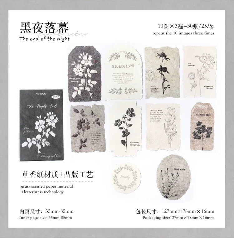 Journal GO 30pcs/box Vanilla Paper Stickers Creative Scrapbooking Collage Junk Journal diy Texture Material for Craft Making