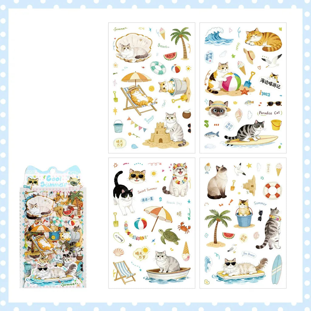 Journamm Junk Journal Stickers — 4 Sheet Journaling Supplies Pack