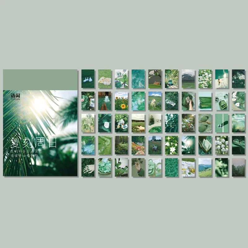 50-366pcs Craft Vintage Scrapbooking Paper Kawaii Art Junk Journal Deco Sticker Natural Collection DIY Material Paper