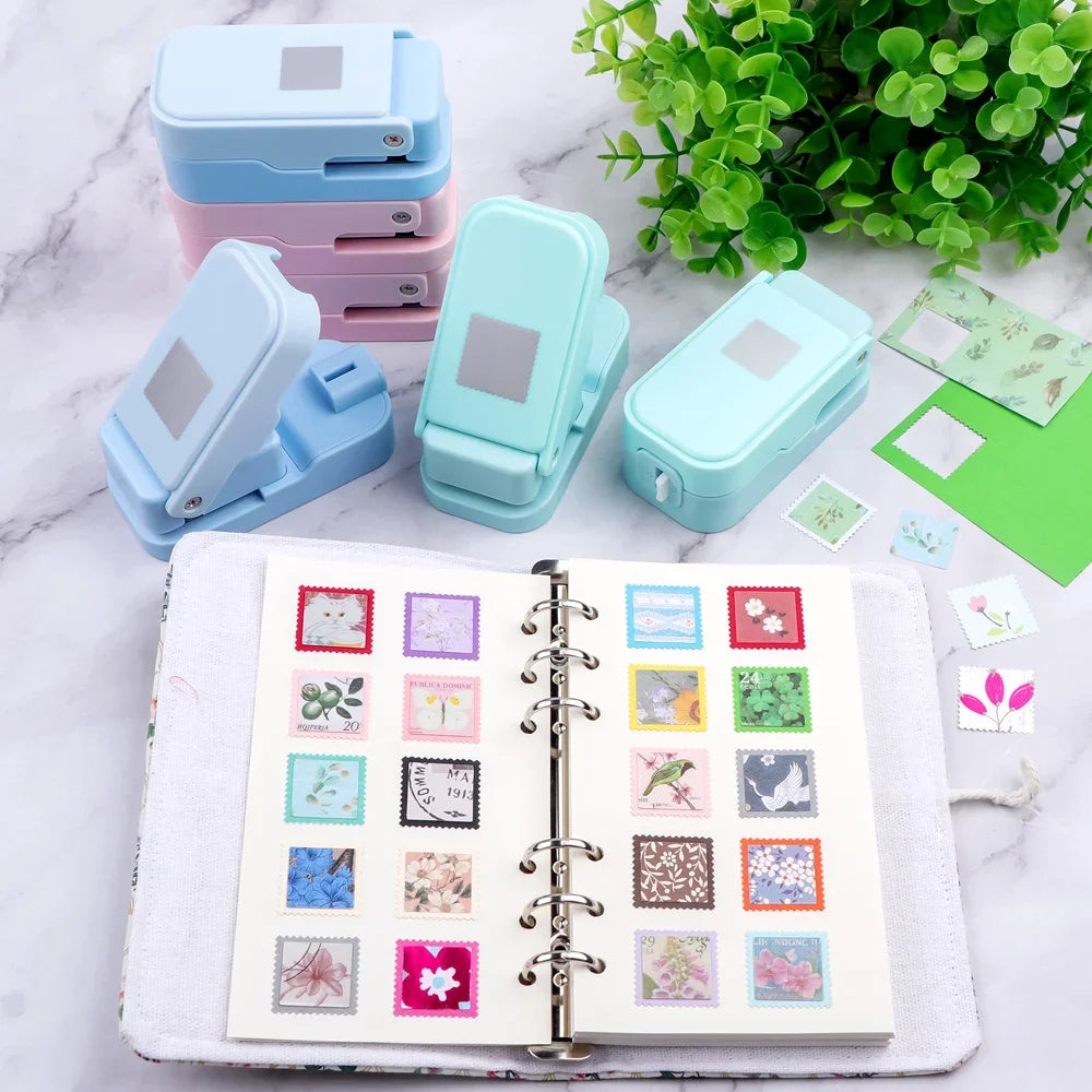 Layering Serrated-Edge Square Paper Punches for Junk Journal & Scrapbooking, Nesting Postage Stamp Style Craft Punches 2026