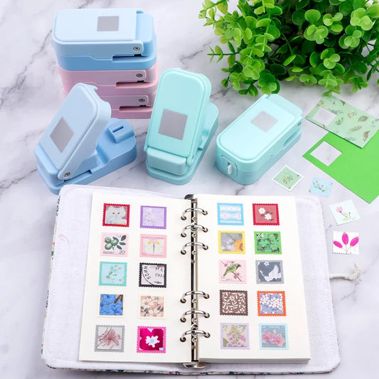 Layering Serrated-Edge Square Paper Punches for Junk Journal & Scrapbooking, Nesting Postage Stamp Style Craft Punches 2026
