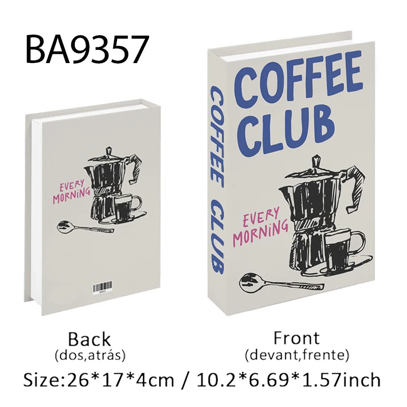 Coffee Cup Fake Books Decoration — Luxury Home Décor