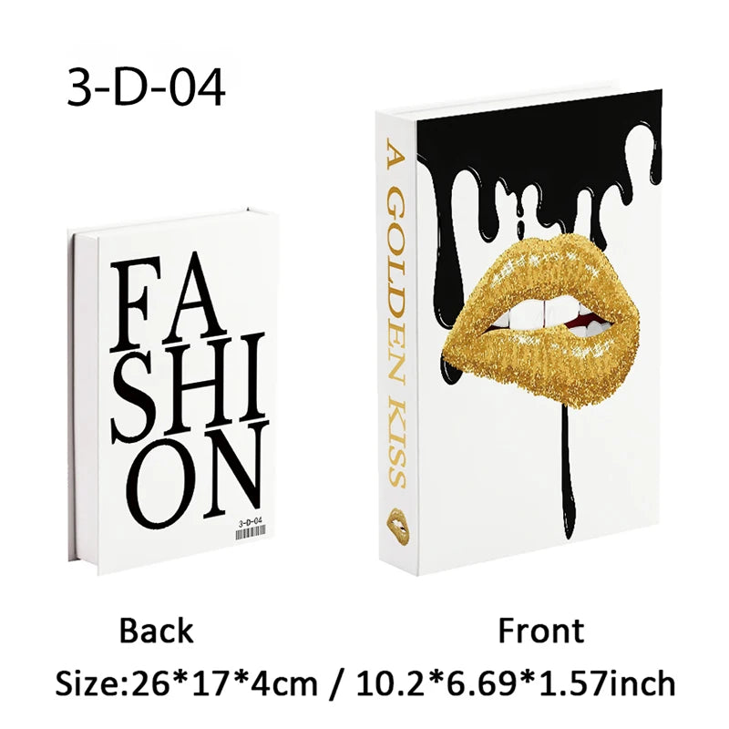 Perfume Luxury Fake Book Storage Box Interior Decoration Paris Decorative Books Design Ornament Coffee Table Shelf Home Decor