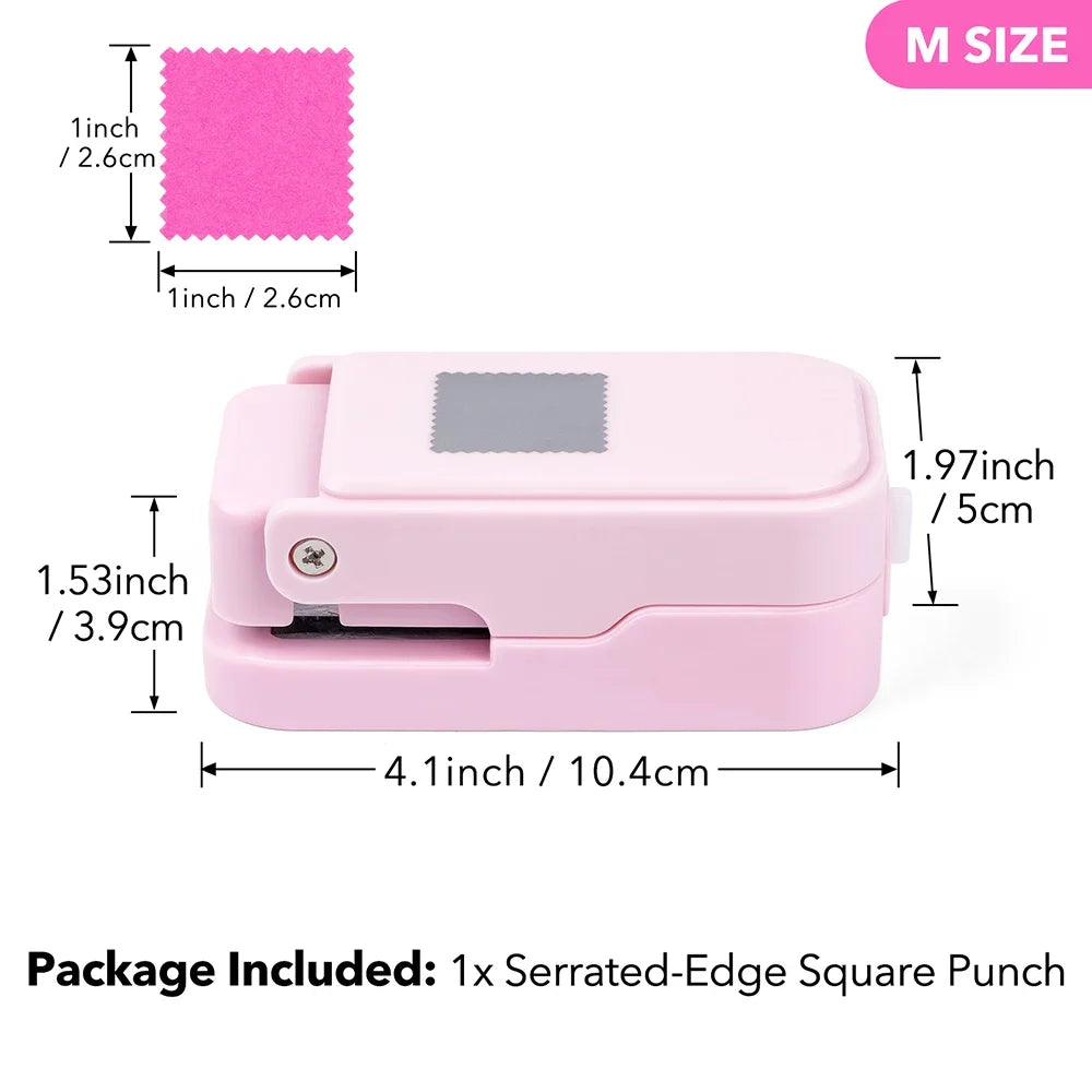 Layering Serrated-Edge Square Paper Punches for Junk Journal & Scrapbooking, Nesting Postage Stamp Style Craft Punches 2026
