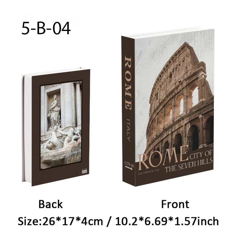 Perfume Luxury Fake Book Storage Box Interior Decoration Paris Decorative Books Design Ornament Coffee Table Shelf Home Decor